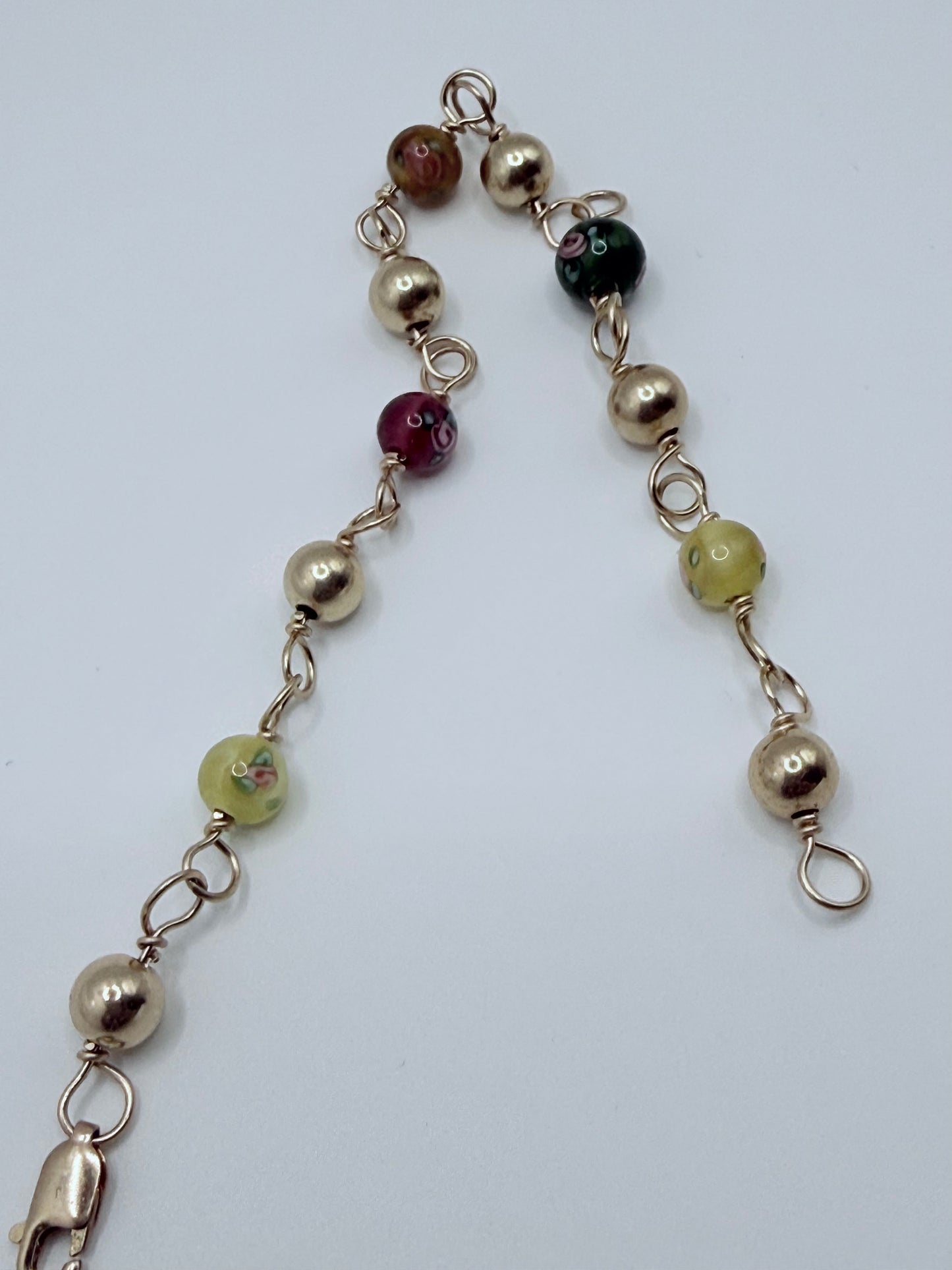 Floral Gumbo link bracelet