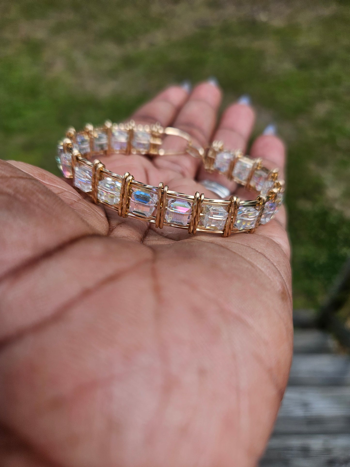 Crystal Cube Bangle