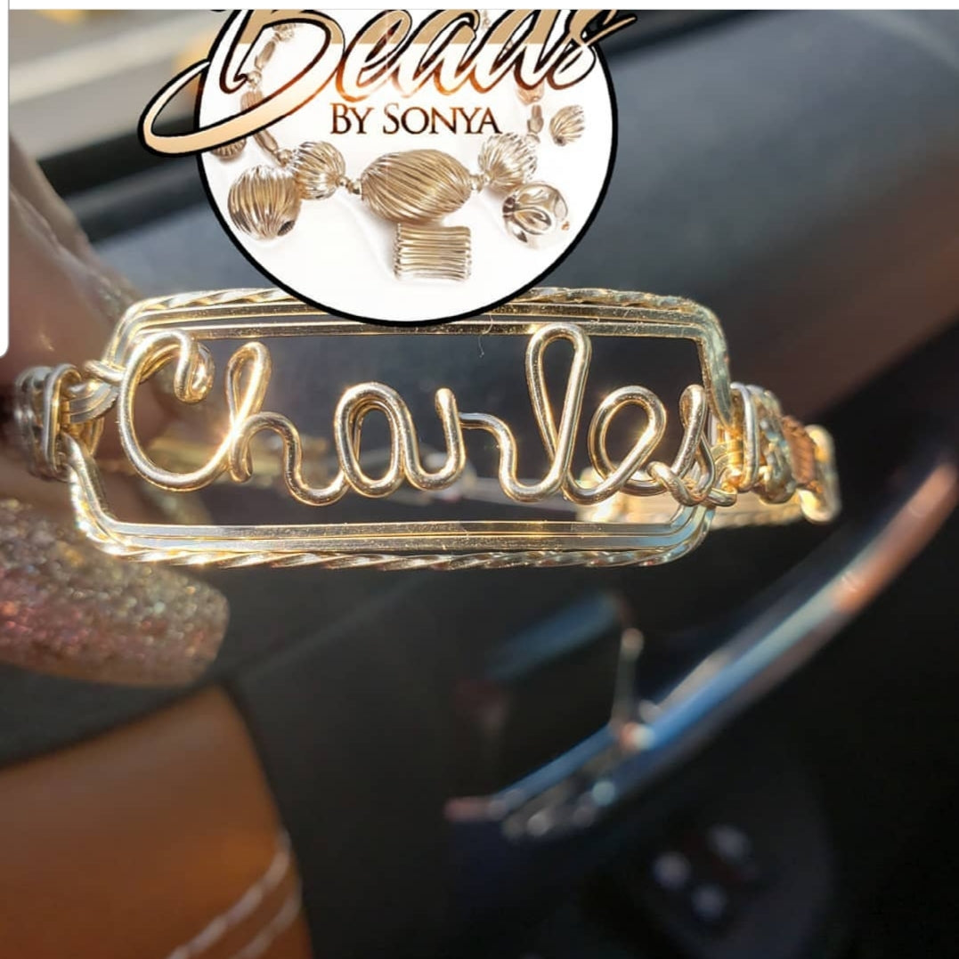 Name Wire Bangle