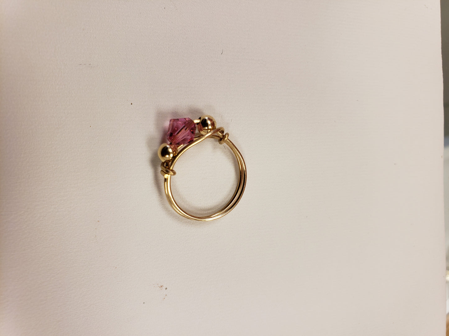 6mm Bicone (diamond shaped) Sparkle Crystal ring