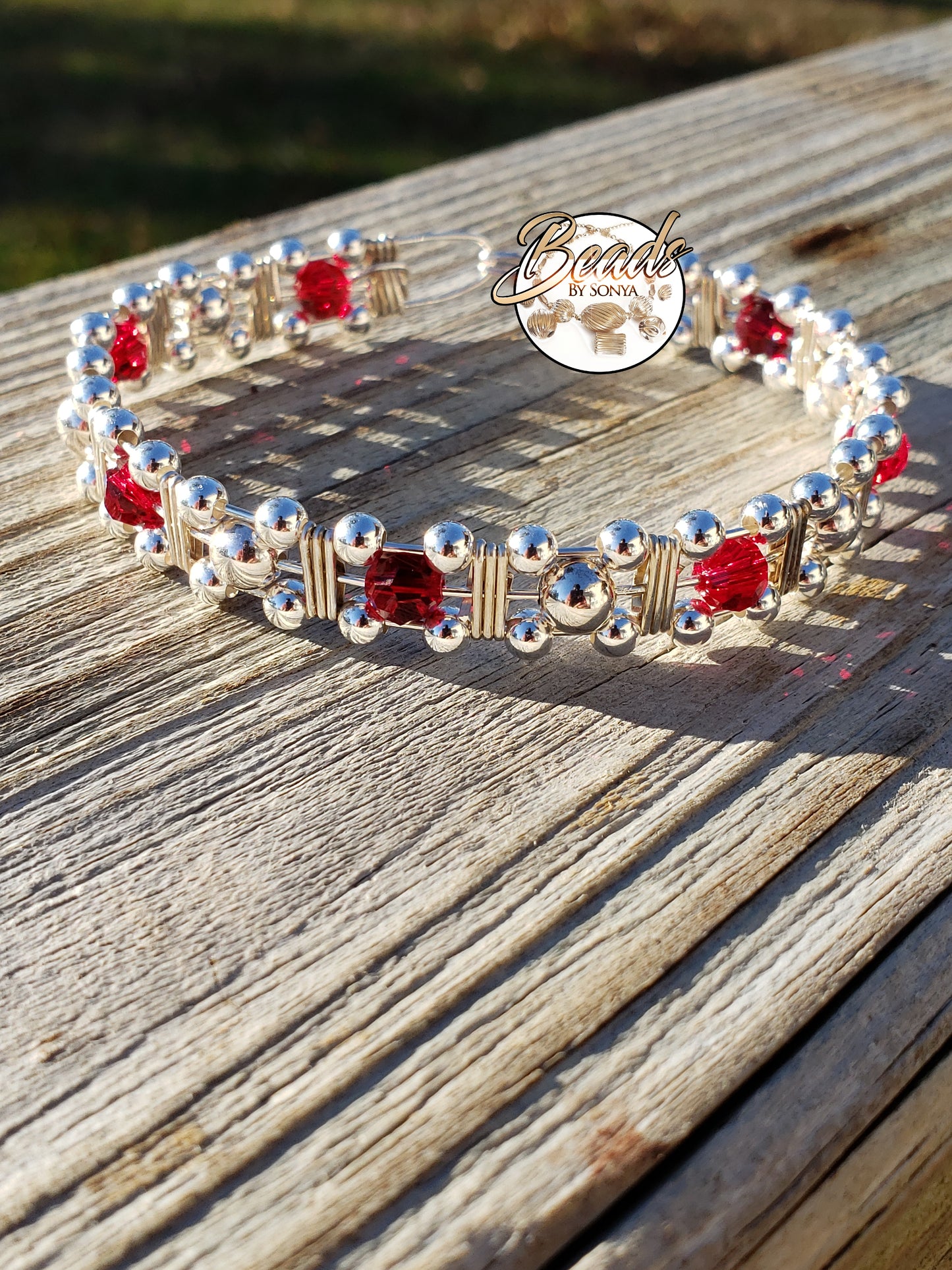 Sterling Silver Domino Wire Bangle