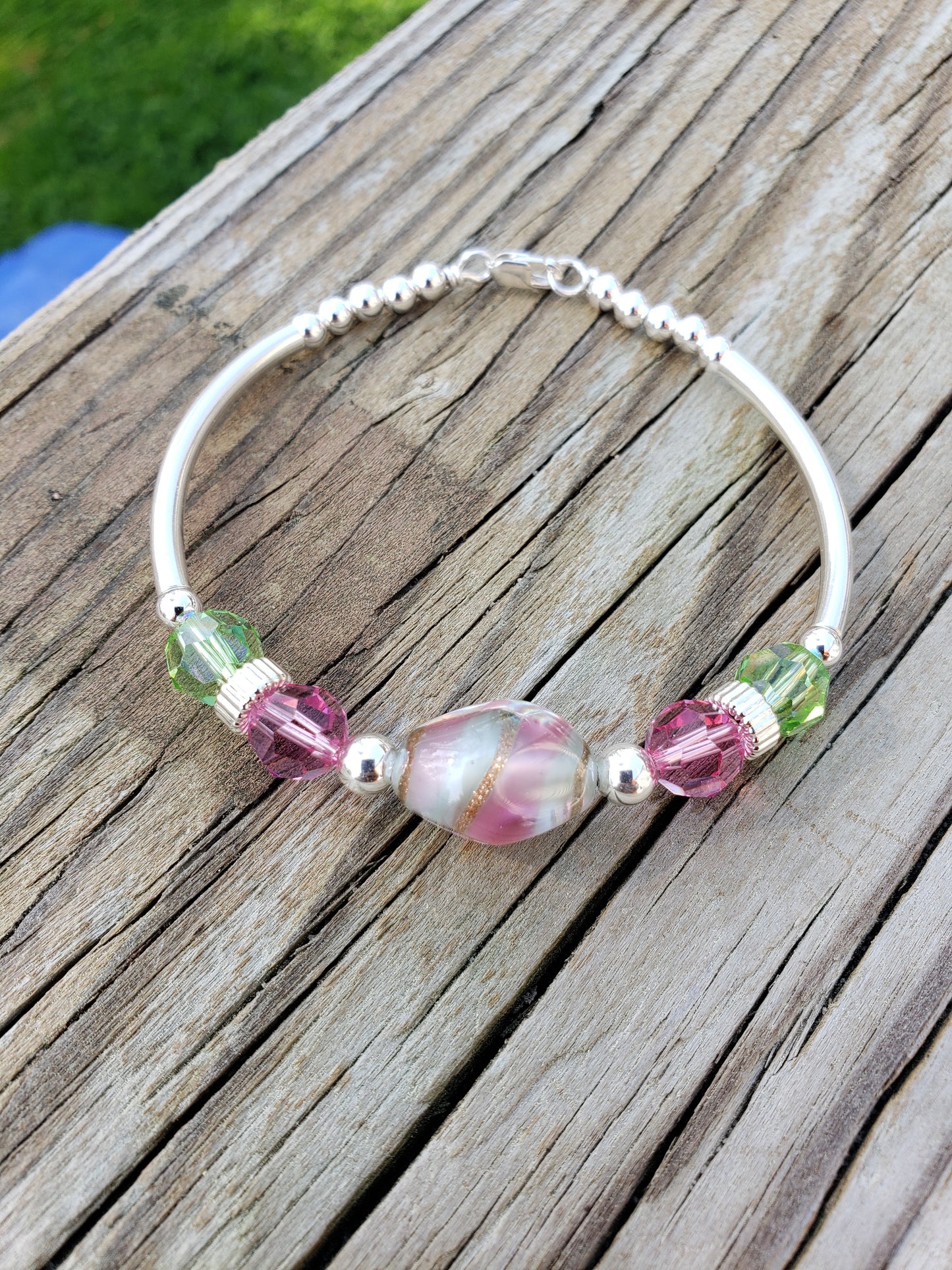 Cotton Candy Swirl Bony Bangle