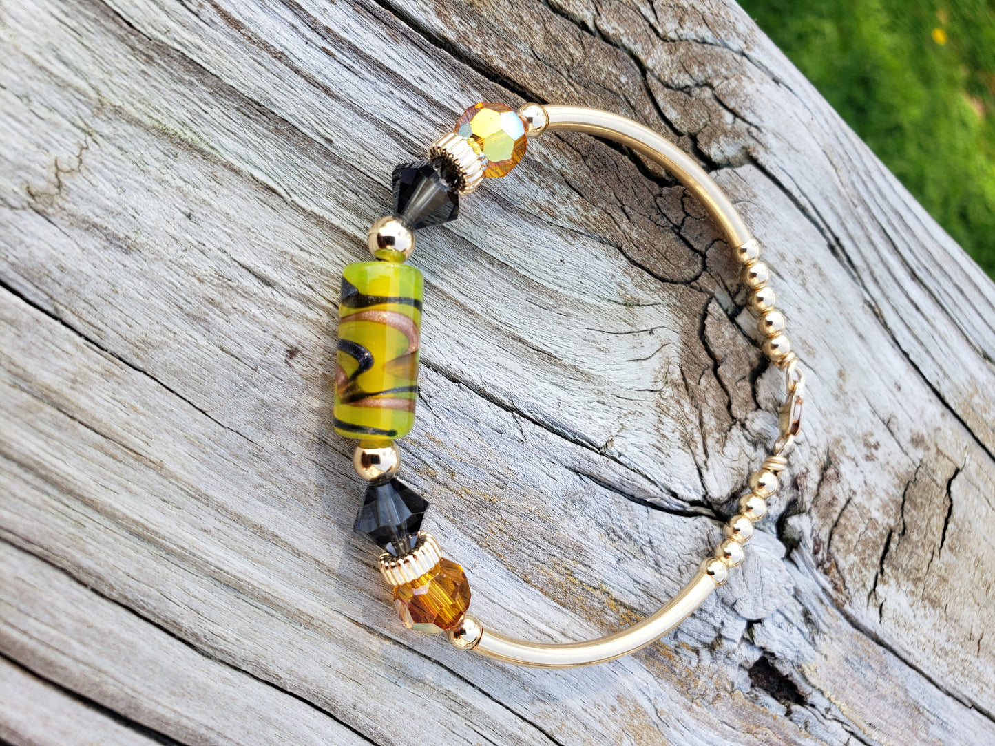 Lemon Marble Bony Bangle
