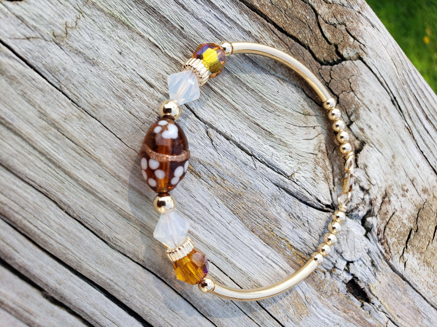 Iced Coffee Cake Bony Bangle