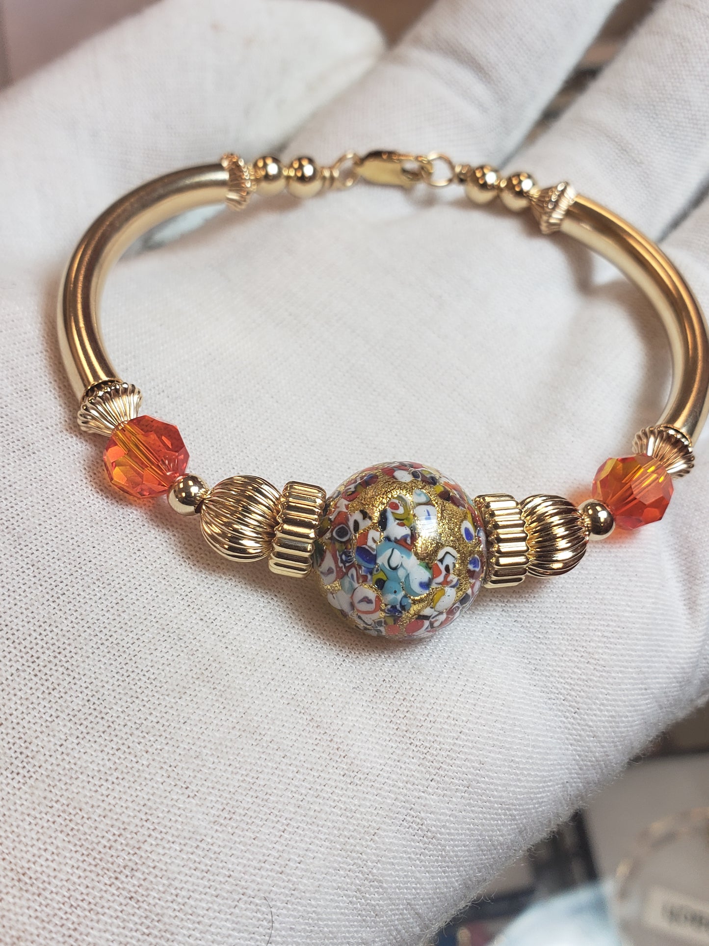 Orange Confetti Bangle