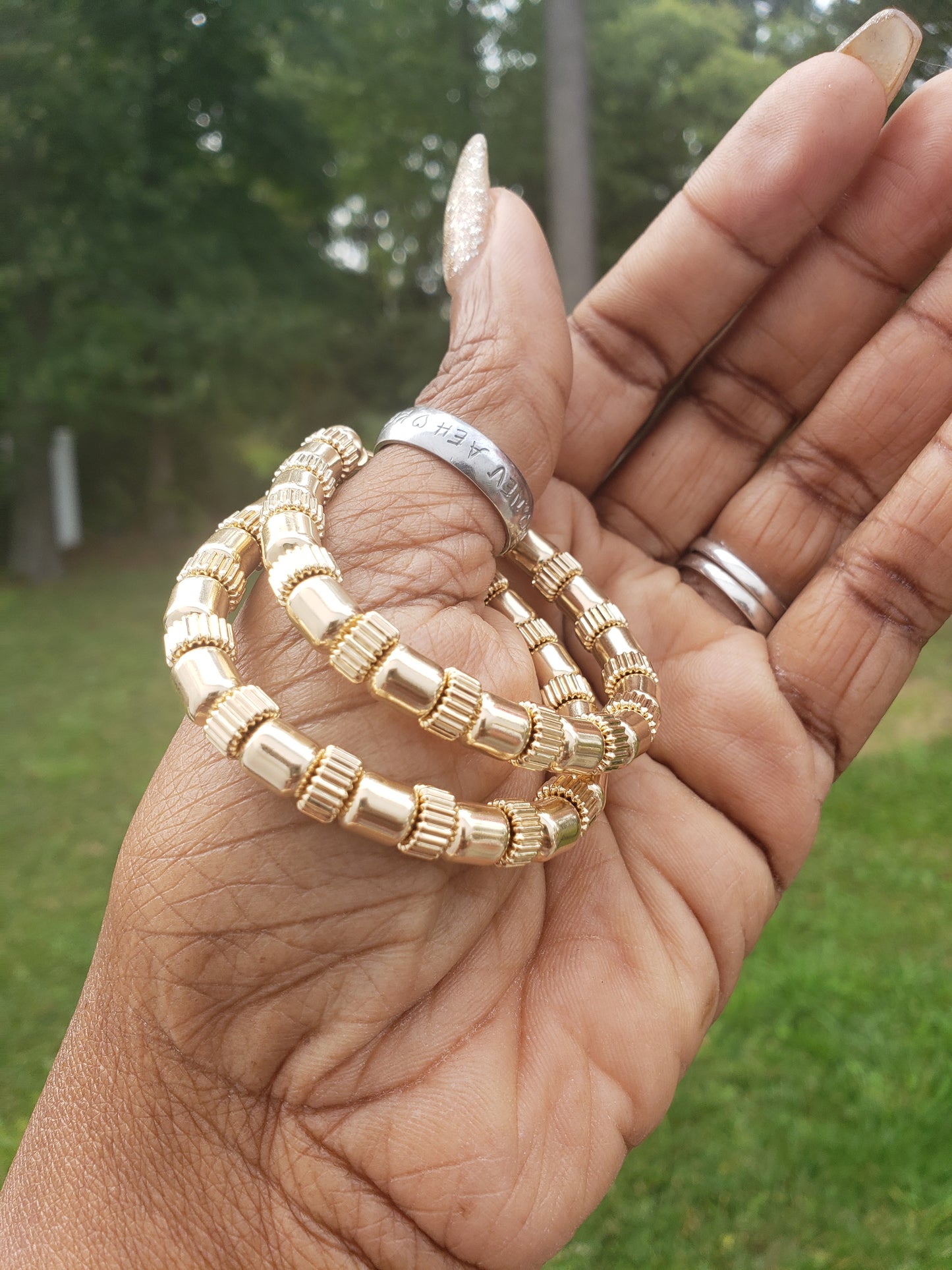 Sleek Bamboo Earrings Medium 1.5"