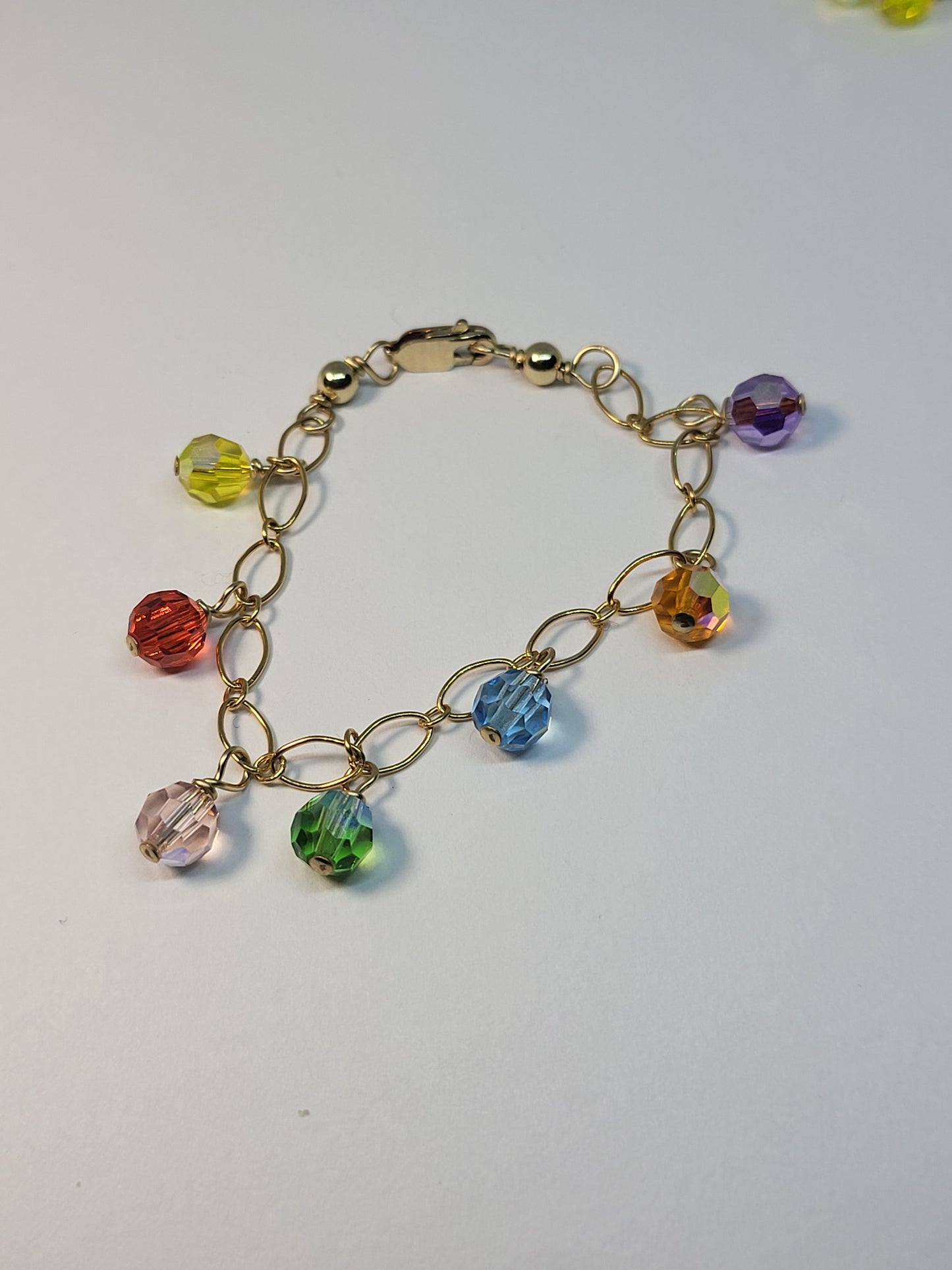 Colorful Crystal Charm Bracelet