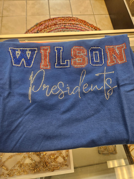 Wilson Presidents Rhinestone tshirt