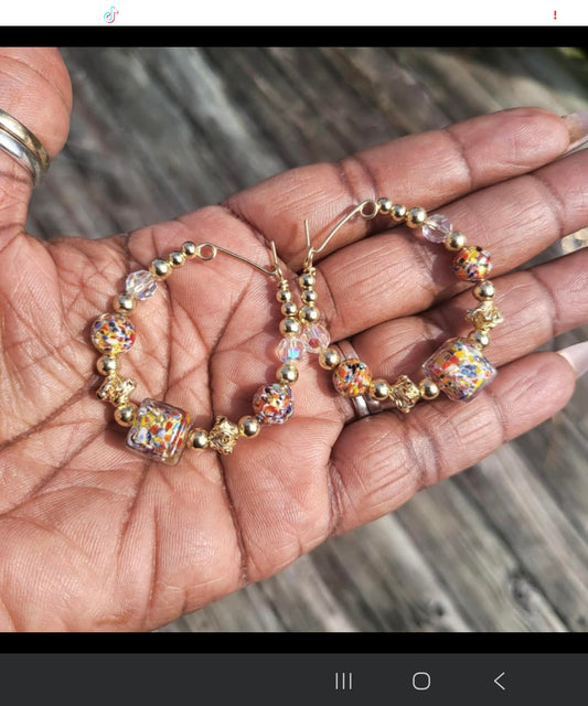 Speckled earrings