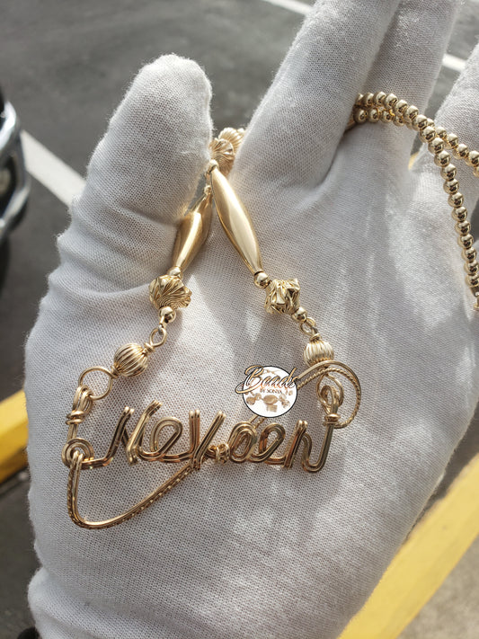 14kt Gold-filled Double Thick Wire Name Necklace