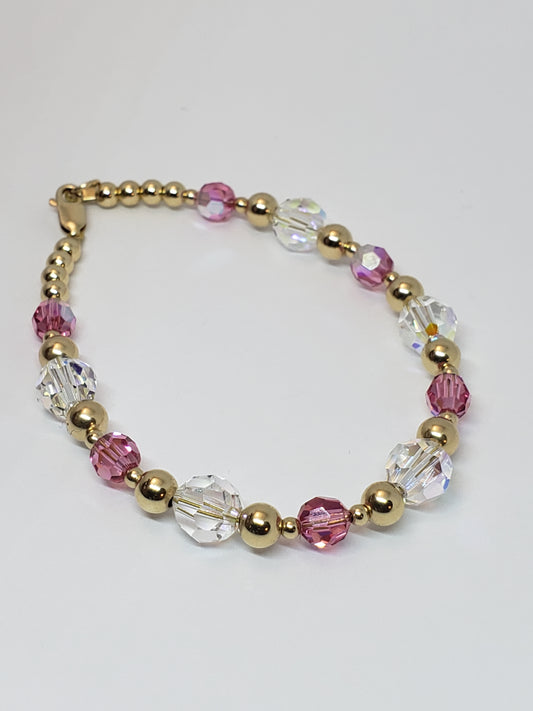 Pink & Clear Sparkle Bubble Pop Bracelet