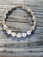 Load image into Gallery viewer, White/Gold Name Bracelet