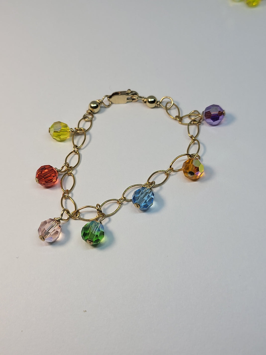 Colorful Crystal Charm Bracelet