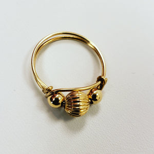 6mm Corrugated Ring Goldfilled